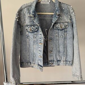 Women's Blue Denim “Wifey” Jacket for Bride